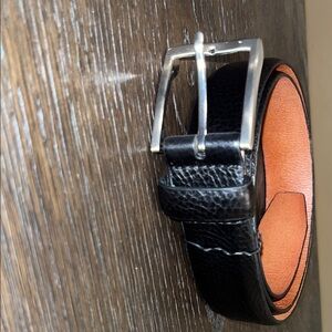 Johnston & Murphy Black Leather Belt